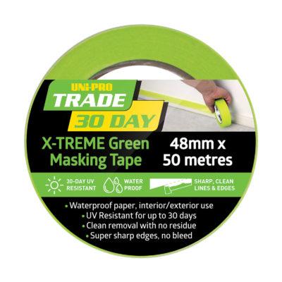 Uni-Pro Tape 48mm x 50mt UNi-PRO Green Masking Tape - 48mm x 50mt Chalk Painting Furniture Decor Stencils