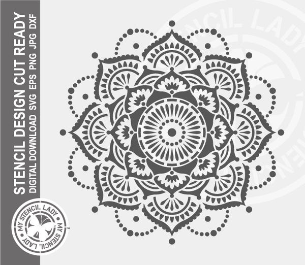 Mandala 1176 Stencil Digital Download Laser Cricut Cut Ready Design Te – My  Stencil Lady