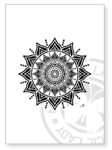 Artwork Print A005 - My Stencil Lady Australian Made Stencils Mandala Vintage Craft Scrapbooking