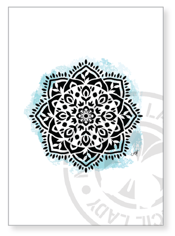 Artwork Print A008 - My Stencil Lady Australian Made Stencils Mandala Vintage Craft Scrapbooking