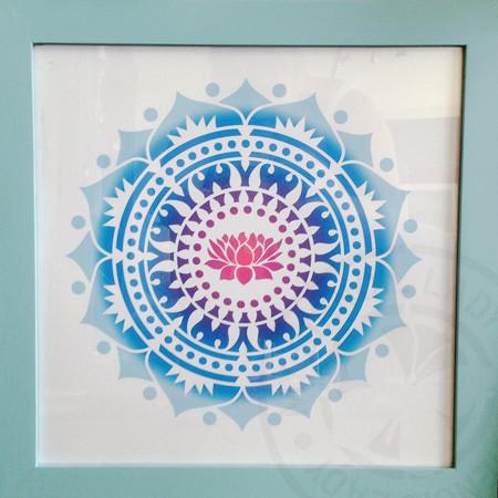 Artwork Print Framed AF001 - My Stencil Lady Australian Made Stencils Mandala Vintage Craft Scrapbooking