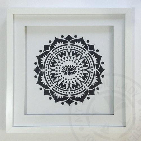 Artwork Print Framed AF005 - My Stencil Lady Australian Made Stencils Mandala Vintage Craft Scrapbooking