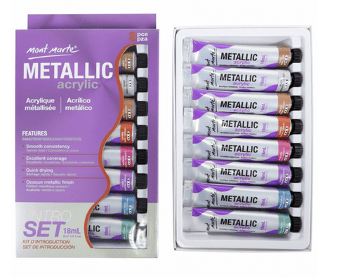 Metallic Acrylic Paint Set - My Stencil Lady Australian Made Stencils Mandala Vintage Craft Scrapbooking