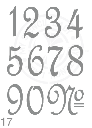 Stencils Painting Numbers, Decorative Number Stencils