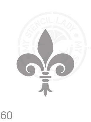 Stencil Stop Fleur-De-Lis Symbol Stencil - 14 Mil Mylar, 5.39" X 6", Reusable For Painting, Crafts, DIY