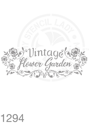Vintage Flower Garden Rose Stencil 1294 Plants and flowers reusable stencils