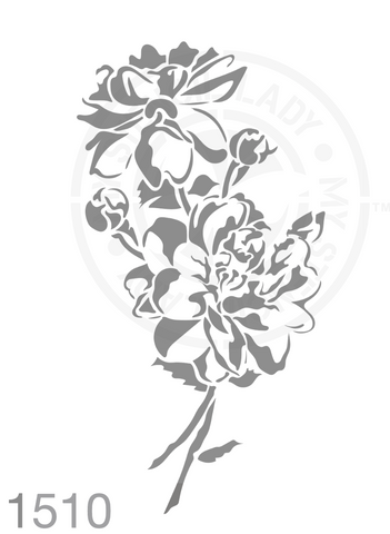 Hand Drawn Illustration Stencil 1510 Plants and flowers reusable stencils