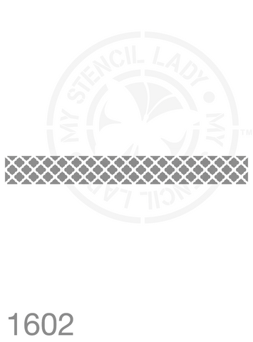 Long Thin Border Moroccan Style Pattern Stencil 1602 Repeatable Stencils and Templates