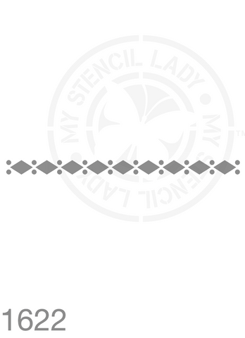 Long Thin Border Art Deco and Retro Style Stencil 1622 Repeatable Continuous Reusable Borders Stencils and Templates