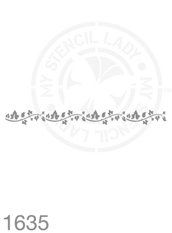 Long Thin Border Stencil 1635 Plants and flowers reusable stencils