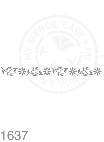 Long Thin Border Stencil 1637 Plants and flowers reusable stencils
