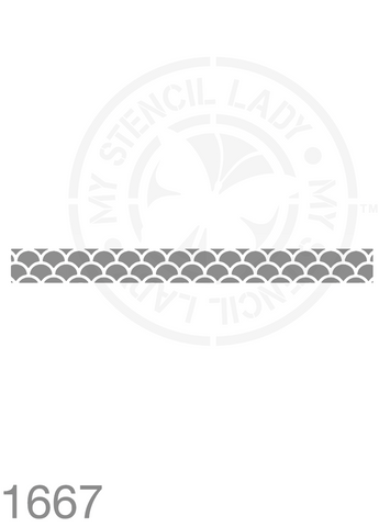 Long Thin Border Art Deco and Retro Style Stencil 1667 Repeatable Continuous Reusable Borders Stencils and Templates