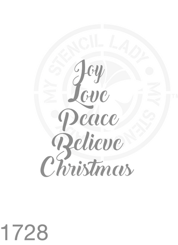 Christmas Wording Stencil 1728 Happy Holidays Theme Reusable Stencils and Templates