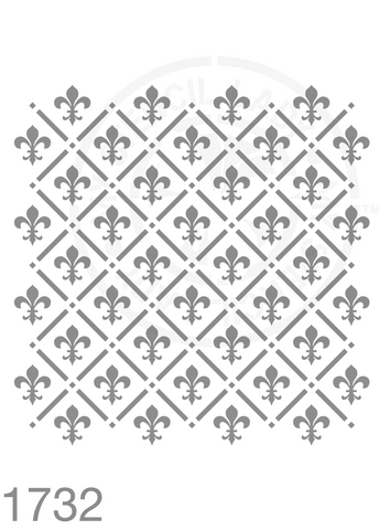 Fleur de lis Stencil 1732 Repeatable Patterns Templates and Stencils French and Paris France Style Designs
