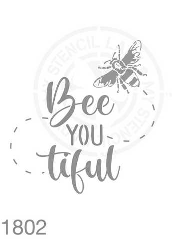 Be You tiful Bees Beautiful Stencil 1802 Reusable Animals Fauna and Wildlife Stencils and Templates