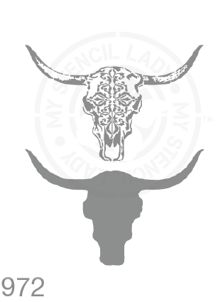 My Stencil Lady Australian Made Stencils Cow Skull Carved Ornate