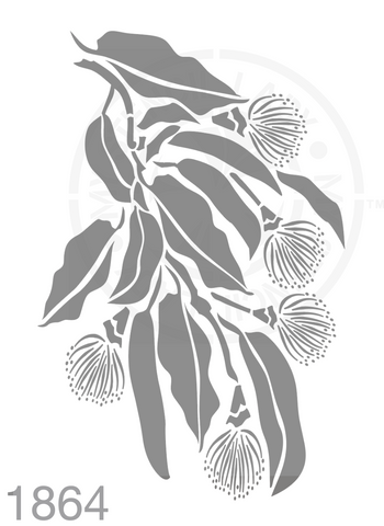 Stencil 1864 Gum Leaves Flowers Australian Natives Plants Reusable Stencils