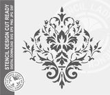 Damask 1118 Stencil Digital Download Laser Cricut Cut Ready Design Templates SVG PNG JPG EPS DXF Files
