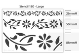 Border Stencil 180 Decorative Reusable Borders Stencils and Templates in Multiple Sizes