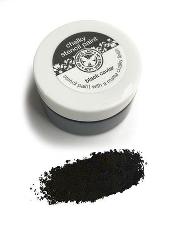 My Stencil Lady Paint Black Caviar Chalky Stencil Paint - Black Caviar Chalk Painting Stencils Australia