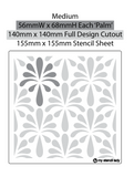 Art Deco and Retro Style Palms and Leaves Tropical Stencil 1212 Repeatable Patterns Templates and Stencils