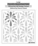 Art Deco and Retro Style Palms and Leaves Tropical Stencil 1212 Repeatable Patterns Templates and Stencils