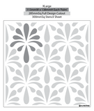 Art Deco and Retro Style Palms and Leaves Tropical Stencil 1212 Repeatable Patterns Templates and Stencils