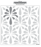 Art Deco and Retro Style Palms and Leaves Tropical Stencil 1212 Repeatable Patterns Templates and Stencils