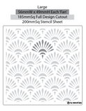 Art Deco and Retro Style Stencil 1211 Repeatable Patterns Templates and Stencils