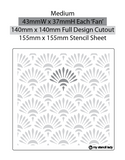 Art Deco and Retro Style Stencil 1211 Repeatable Patterns Templates and Stencils