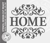 Home 222 Stencil Digital Download Laser Cricut Cut Ready Design Template SVG PNG JPG EPS DXF Files