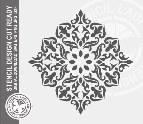 Mandala 378 Stencil Digital Download Laser Cricut Cut Ready Design Template SVG PNG JPG EPS DXF Files