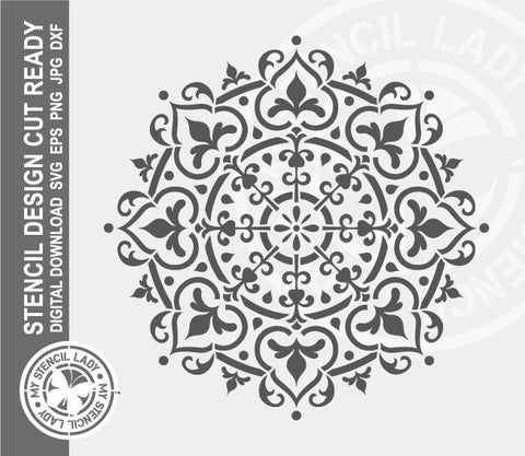 Mandala Air Sign 652 Stencil Digital Download Laser Cricut Cut Ready Design Template SVG PNG JPG EPS DXF Files