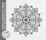 Mandala Fire Sign 655 Stencil Digital Download Laser Cricut Cut Ready Design Template SVG PNG JPG EPS DXF Files