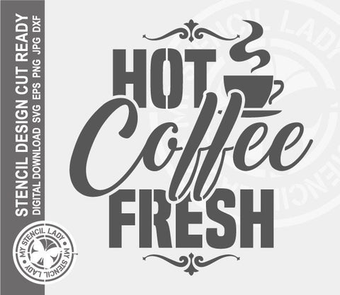 Coffee 707 Stencil Digital Download Laser Cricut Cut Ready Design Templates SVG PNG JPG EPS DXF Files