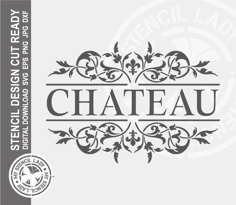 Chateau 763 Stencil Digital Download Laser Cricut Cut Ready Design Templates SVG PNG JPG EPS DXF Files