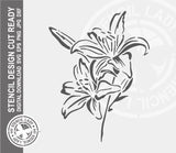 Lilly 810 Stencil Digital Download Laser Cricut Cut Ready Design Template SVG PNG JPG EPS DXF Files
