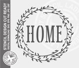 Home Wreath 811 Stencil Digital Download Laser Cricut Cut Ready Design Template SVG PNG JPG EPS DXF Files