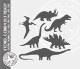 Dinosaurs 915 Stencil Digital Download Laser Cricut Cut Ready Design Templates SVG PNG JPG EPS DXF Files