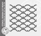 Fish Scale 1167 Stencil Digital Download Laser Cricut Cut Ready Design Templates SVG PNG JPG EPS DXF Files