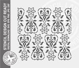 Vintage Pattern 1250 Stencil Digital Download Laser Cricut Cut Ready Design Template SVG PNG JPG EPS DXF Files