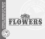 Flowers 1284 Stencil Digital Download Laser Cricut Cut Ready Design Templates SVG PNG JPG EPS DXF Files