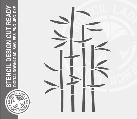 Bamboo 1395 Stencil Digital Download Laser Cricut Cut Ready Templates SVG PNG JPG EPS DXF Files