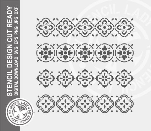 Borders 1408 Stencil Digital Download Laser Cricut Cut Ready Templates SVG PNG JPG EPS DXF Files