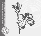 Flower 1519 Stencil Digital Download Laser Cricut Cut Ready Design Templates SVG PNG JPG EPS DXF Files