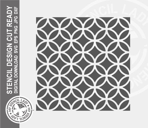 Circles Pattern 1688 Stencil Digital Download Laser Cricut Cut Ready Design Templates SVG PNG JPG EPS DXF Files