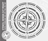 Compass 1735 Stencil Digital Download Laser Cricut Cut Ready Design Templates SVG PNG JPG EPS DXF Files