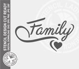 Family 079 Stencil Digital Download Laser Cricut Cut Ready Design Templates SVG PNG JPG EPS DXF Files