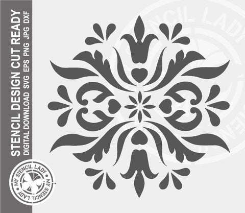 Pattern Flourish 082 Stencil Digital Download Laser Cricut Cut Ready Design Template SVG PNG JPG EPS DXF Files