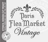 Paris Flea Market Vintage 150 Stencil Digital Download Laser Cricut Cut Ready Design Template SVG PNG JPG EPS DXF Files